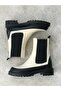 Women's Beige Genuine Leather Chelsea Boots - 2