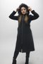 Women's Smoked Long Zippered Double Pocket Zippered Cashmere Stamp - 2