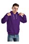 Men's Purple Hooded Kangaroo Pocket Sweatshirt - 2