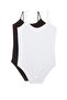 2 Pieces Body Rope Strap Women's Snap Body Black White