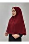One Piece Practical Large Ready Made Scarf Hijap Claret Red Color Prayer Cloth - 2