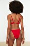 Kırmızı Zincir Aksesuarlı High Leg Brazilian Bikini Altı TBESS22BA0046 - 5