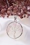 Pink Quartz Tree of Life Natural Stone Pendant - Kl0198 - 2