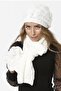 Scarf Beanie Gloves Set - Bone - 3