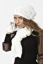 Scarf Beanie Gloves Set - Bone - 4