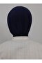 Snap Fastener Ready Scarf Shawl Hijap Navy Blue Color - 4