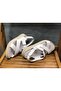 Full Orthopedic Genuine Leather Padded Sole White Velcro Sandals - 4