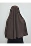 One Piece Practical Large Ready Made Scarf Brown Color Prayer Cloth - 3