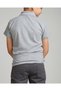 Unisex Children's Polo Neck Short Sleeve Gray School Combed Cotton T-shirt - 4