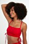 Kırmızı Tünelli Bralette Kaplı Bikini Üstü TBESS22BU0046