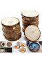 10 Pieces Round Wooden 5 - 8cm Ring Raw Wood Chip Diy Handmade Decoration Material Wood - 4