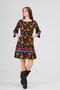 Women's Black Divitin Floral Flannel Cat Original Skirt Plain Stripe Winter Dress - 2