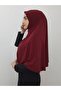 One Piece Practical Large Ready Made Scarf Hijap Claret Red Color Prayer Cloth - 3