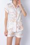 Blossom Short Sleeve Shorts Pajamas Set - 2