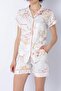 Blossom Short Sleeve Shorts Pajamas Set - 3