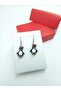 Murano Glass Black Penguin Earrings - 3
