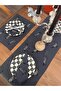 Anthracite American Service - 2 Pieces Zebra Embroidered Linen - 2