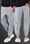 Men's Gray Black 2-Piece Printed Loose Sweatpants Gray Black 2-Pack Oversize Tracksuit Plus Size - 2