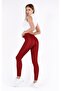 Women's High-Waist Shaping / Sculpting Burgundy Shiny Disco Leggings