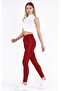Women's High-Waist Shaping / Sculpting Burgundy Shiny Disco Leggings - 3