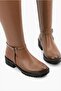 Women's Tan Genuine Natural Leather Boots - 2