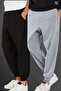 Men's Gray Black 2-Piece Printed Loose Sweatpants Gray Black 2-Pack Oversize Tracksuit Plus Size