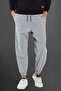 Men's Gray Black 2-Piece Printed Loose Sweatpants Gray Black 2-Pack Oversize Tracksuit Plus Size - 3