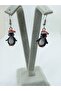 Murano Glass Black Penguin Earrings - 2