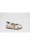 Girl - Baby Glittering Mother of Pearl Printed Velcro Ballerinas
