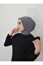 Snap Fastener Ready-made Scarf Shawl Hijap Gray Color - 6