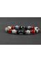 Certified Men's Sports Bracelet Hematite-Angelite-Havlit-Akik-Akuamarin-Tiger Eye-8 mm - 6