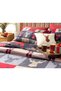 Patchy Deers Flannel Single Duvet Cover Set 160x220 Cm Dark Blue-New Year's Special - 3