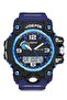 Digital Analog Silicone Cord Men's Wrist Watch 1623m
