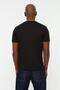 Siyah Basic Regular/Normal Kesim Bisiklet Yaka Kısa Kollu T-Shirt TMNSS22TS0271 - 3