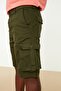 Haki Kargo Cepli Gabardin Şort & Bermuda TMNSS20SR0177