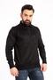 Men's Black Thin Wool Knit Polo Collar Sweater - 2