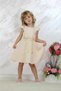 Girl's Flower Detailed Gold Sequin Powder Dress - 2
