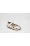 Girl - Baby Glittering Mother of Pearl Printed Velcro Ballerinas - 2