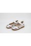 Girl - Baby Glittering Mother of Pearl Printed Velcro Ballerinas - 4