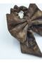 Melkady 395 - Faux Leather Hair Rubber with Bow Scarf - 3