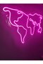 World Map Neon Sign Neon Led Decorative Wall Lighting Neon Wall Decoration 66X38Cm - 2