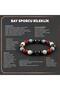 Certified Men's Sports Bracelet Hematite-Angelite-Havlit-Akik-Akuamarin-Tiger Eye-8 mm - 2