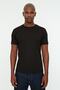Siyah Basic Regular/Normal Kesim Bisiklet Yaka Kısa Kollu T-Shirt TMNSS22TS0271 - 4