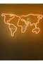 World Map Neon Sign Neon Led Decorative Wall Lighting Neon Wall Decoration 66X38Cm