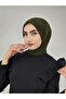 وشاح جاهز مزود بمشبك، لون كاكي - 5