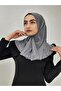 Snap Fastener Ready-made Scarf Shawl Hijap Gray Color - 3