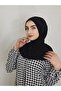 Snap Fastener Ready Scarf Shawl Hijap Black Color - 2