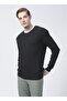 سترة Benjamin-f Crewneck Basicjacquard للرجال باللون الأسود - 4