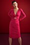 Bodycon V-Neck Cutout Detailed Long Sleeve Mini Dress - 2