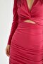 Bodycon V-Neck Cutout Detailed Long Sleeve Mini Dress - 8